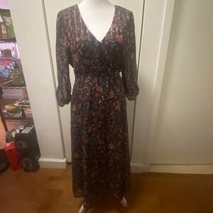 Vila Clothes Midi 3/4 length sleeve dress Womens US size 6